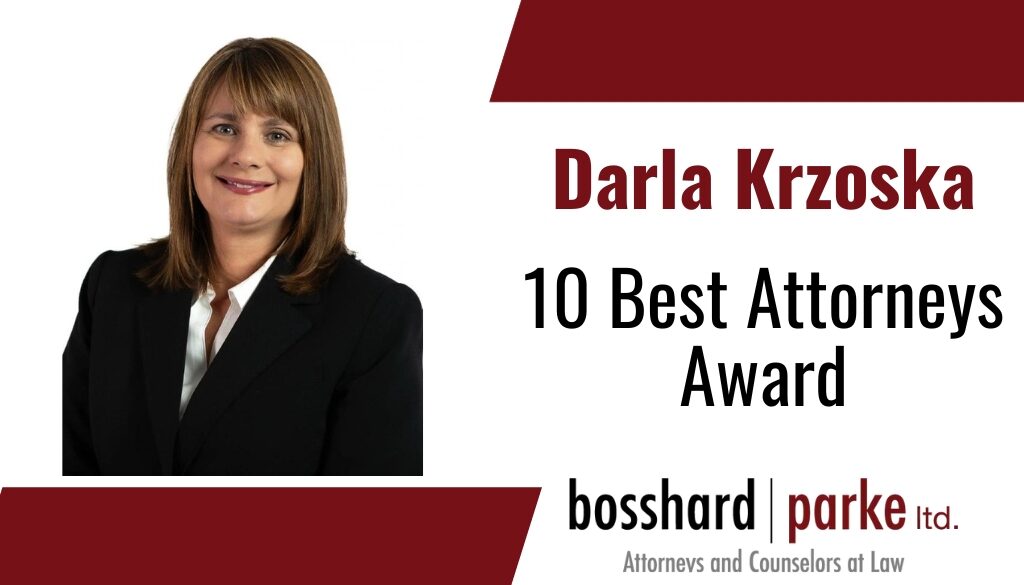 Attorney Darla Krzoska receives the 2018 10 Best Attorneys Award.