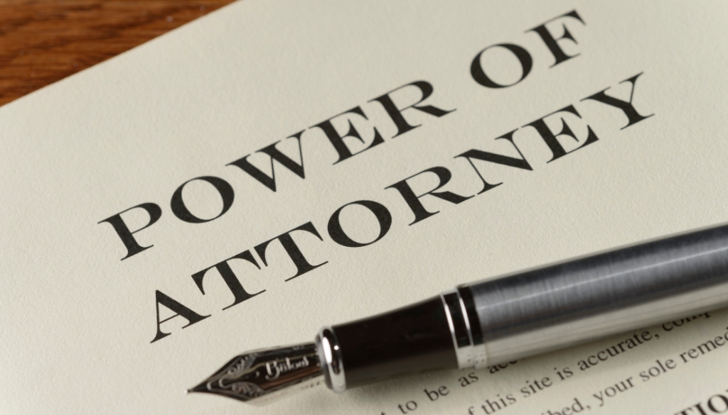 Power of Attorney legal document. Bosshard Parke
