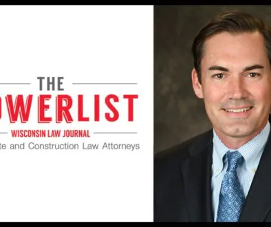 Attorney Andrew Bosshard with the Wisconsin Law Journal logo to the left.