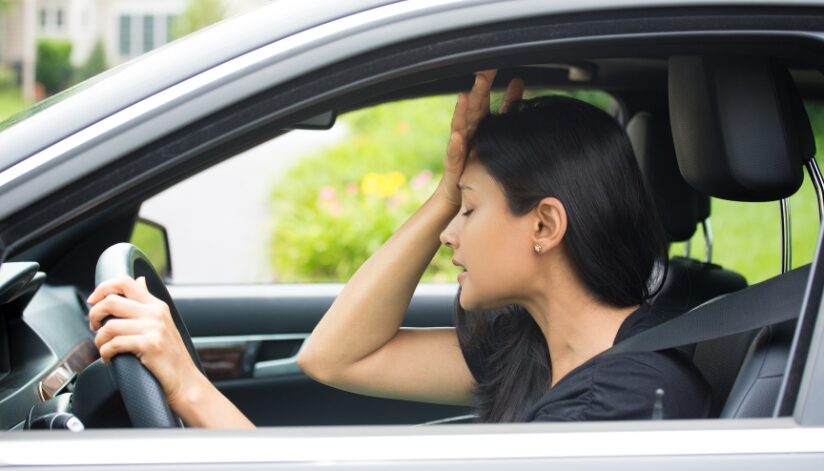 Partially at fault driver upset about the accident.